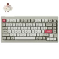 Keychron V1 Max QMK RGB Wireless Mechanical Keyboard Hot-Swap Brown Switch - Retro (KBKCV1MR3)