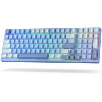 LTC Nimbleback NB981 95% Wireless Mechanical Gaming Keyboard 2.4G/ BT/USB-C Wired RGB 3-Layer Dampener, Lake Blue Switches