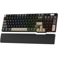 RK ROYAL KLUDGE Mechanical Keyboard RK96, RGB, 2.4Ghz/BT/Wired, Misty Rain Switches, Black, Mixed Color