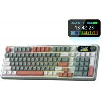 RK ROYAL KLUDGE Mechanical Keyboard S98, RGB, 2.4Ghz/BT/Wired, Spring Rain Switches, Green, Mixed Color