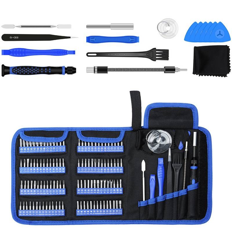 Pro 126-in-1 Magnetic Repair Tool Kit Precision Screwdriver Set for MacBook, iPhone, PS5 &PC Hardware Phillips/Torx Bits with Ergonomic Anti-Slip Hand