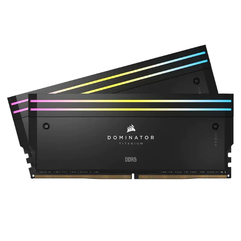 Corsair 32GB (2x16GB) CMP32GX5M2B6000C30 Dominator Titanium RGB CL30 6000MHz DDR5 DRAM - Black