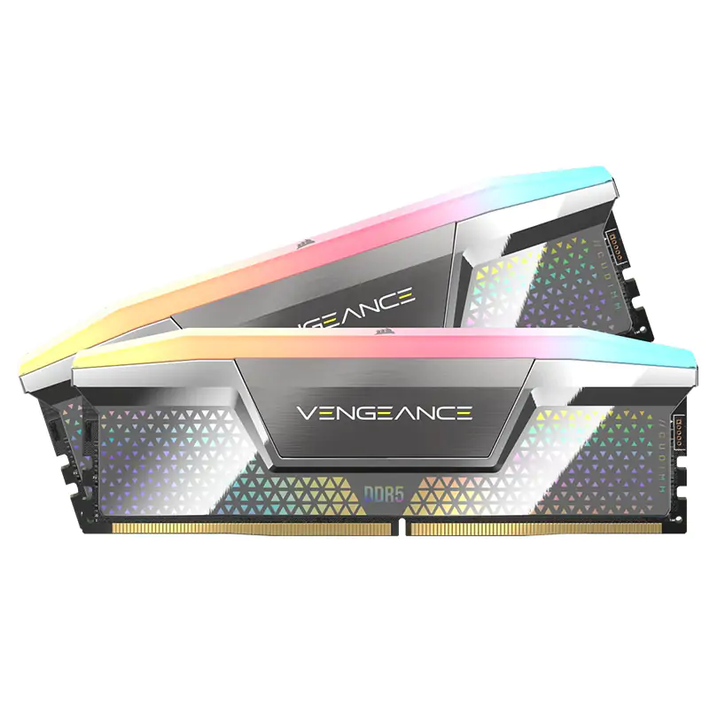 Corsair 48GB (2x24GB) CMHC48GX5M2X8200C40 Vengeance RGB CL40 8200MHz DDR5 RAM - Silver