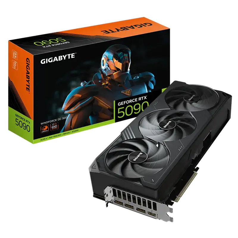 Gigabyte GeForce RTX 5090 WindForce OC 32G Graphics Card (GV-N5090WF3OC-32GD)