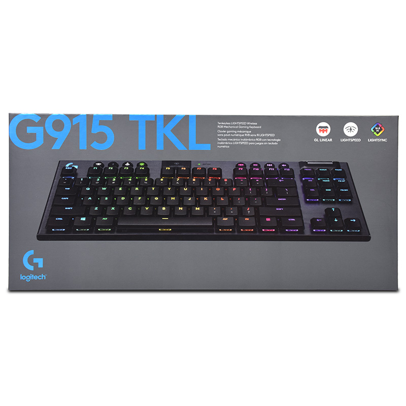 Logitech G915 TKL Lightspeed Wireless RGB Mechanical Gaming Keyboard - Linear (920-009512)