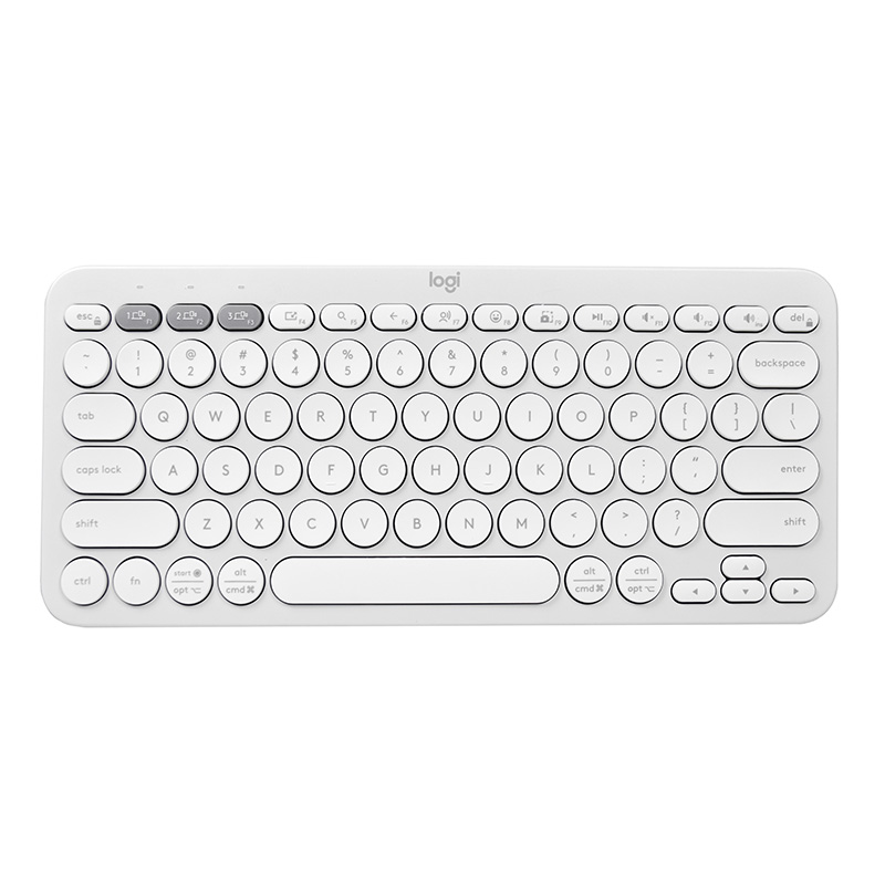 Logitech Pebble Keys 2 K380S Slim Bluetooth Wireless Keyboard - Tonal White (920-011754)