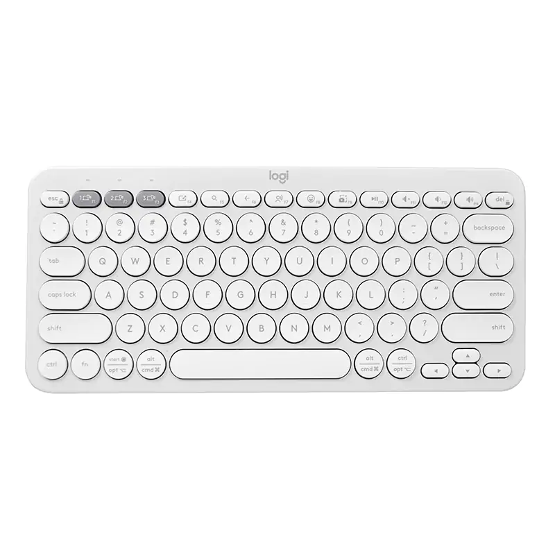 Logitech Pebble Keys 2 K380S Slim Bluetooth Wireless Keyboard - Tonal White (920-011754)