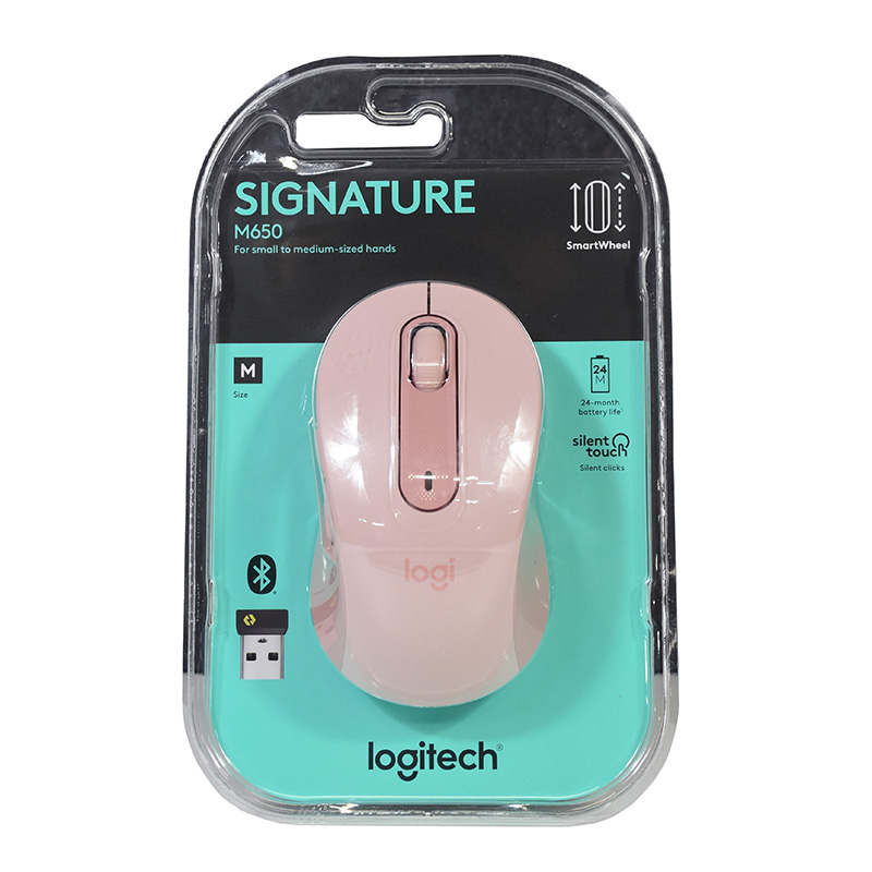 Logitech Signature M650 Wireless Mouse Rose (910-006263)