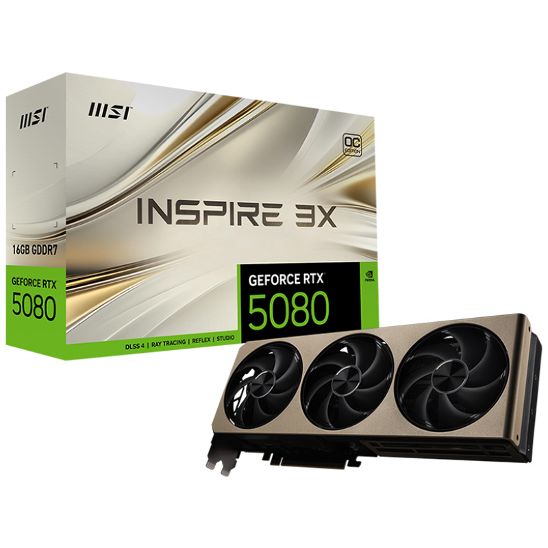 MSI GeForce RTX 5080 16G Inspire 3X OC Graphics Card (GeForce RTX 5080 16G INSPIRE 3X OC)