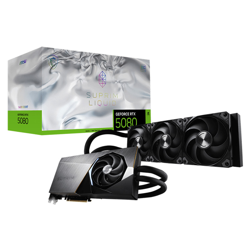 MSI GeForce RTX 5080 SUPRIM LIQUID SOC 16G Graphics Card (GeForce RTX 5080 16G SUPRIM LIQUID SOC)