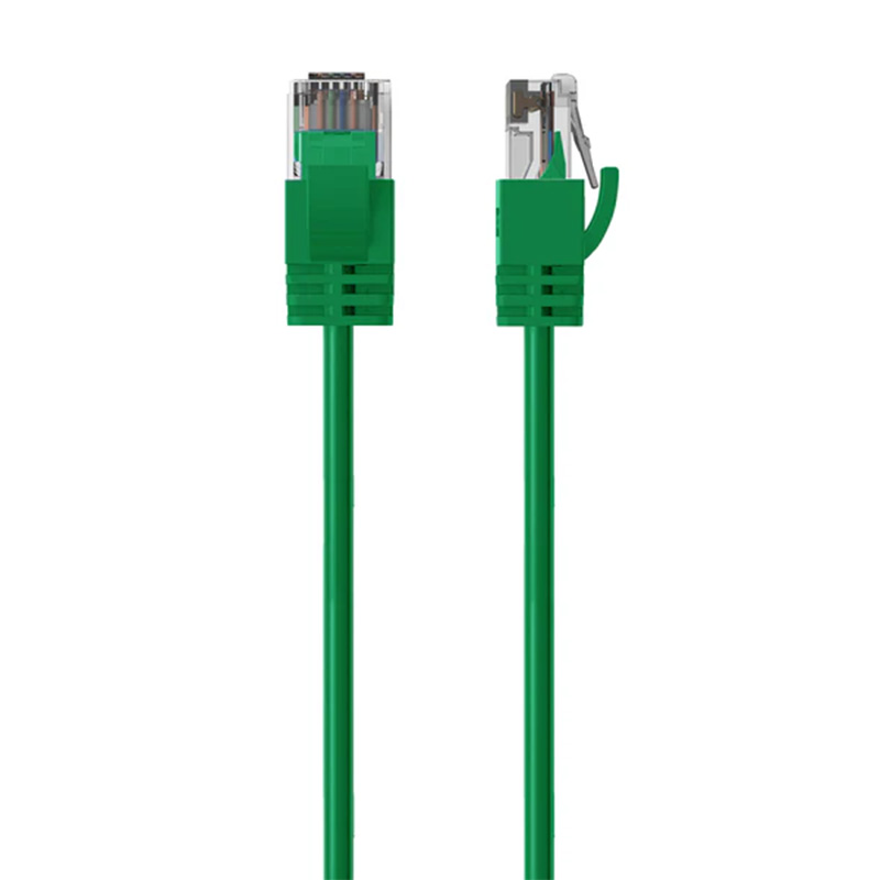 Cruxtec Ultra-Thin CAT6A U/UTP Ethernet Cable - Green 1.5m (RF6A-015-GR)