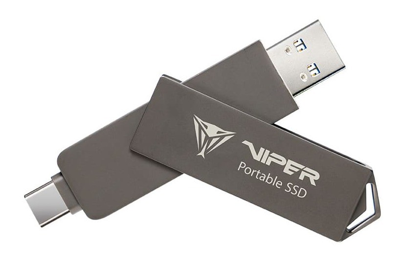 PATRIOT MEMORY PVP30 Portable SSD 512GBB, Type-A and Type-C for wide compatibility, Supports Apple ProRes-PVP30512G28UDG