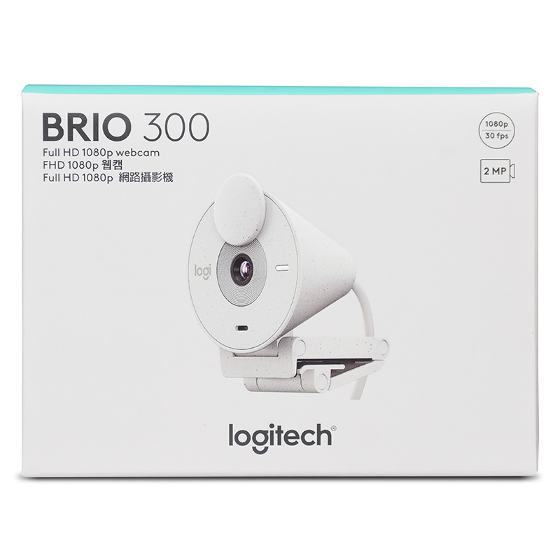 Logitech Brio 300 FHD Webcam - White (960-001443)