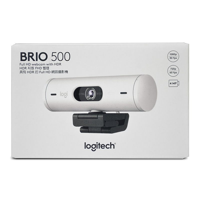 Logitech Brio 500 FHD 1080p USB-C Webcam - Off-White (960-001429)