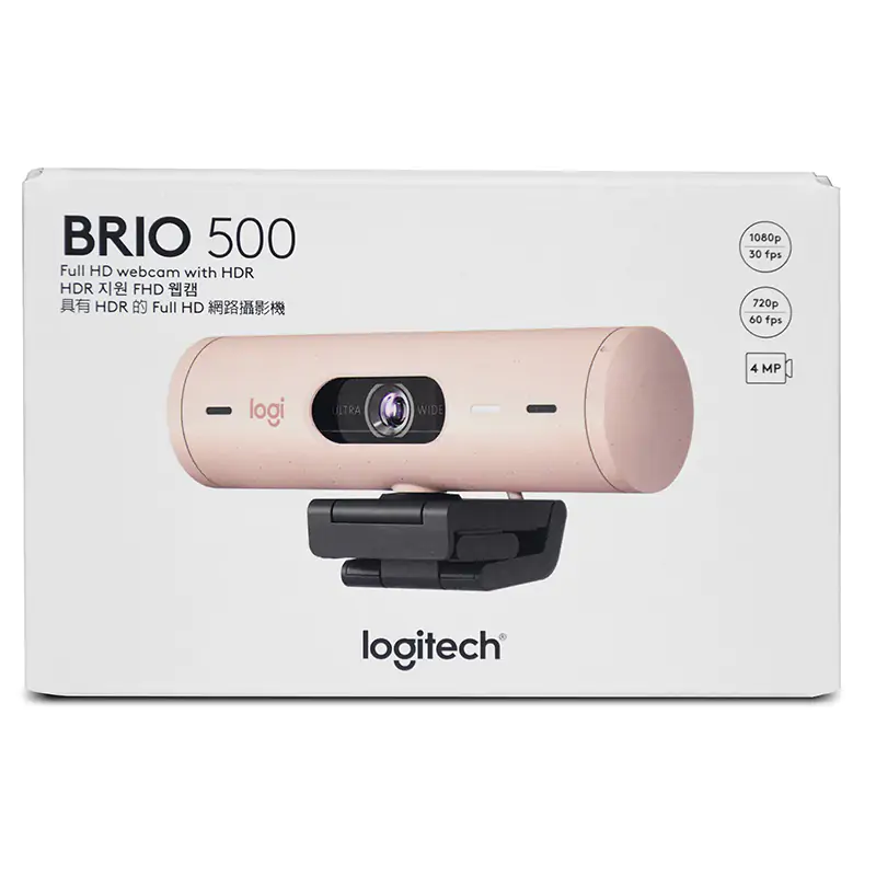 Logitech Brio 500 FHD 1080p USB-C Webcam - Rose (960-001433
