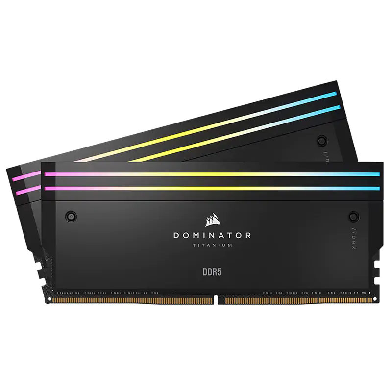 Corsair 64GB (2x32GB) CMP64GX5M2X6600C32 Dominator Titanium RGB CL32 6600MHz DDR5 RAM - Black
