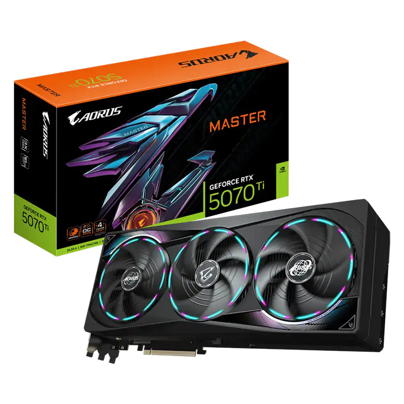 Gigabyte Aorus GeForce RTX 5070 Ti Master 16G Graphics Card (GV