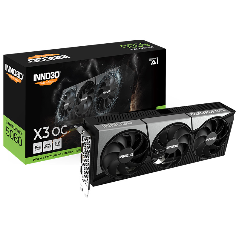 Inno3D FGeForce RTX 5080 16G X3 OC Graphics Card (N50803-16D7X-17603930)