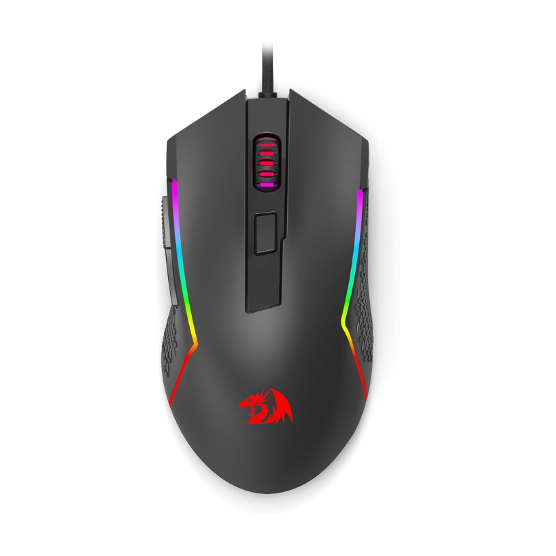 Redragon M616 RGB Gaming Mouse, 10000 DPI Wired Optical Gamer 6 Programmable Buttons & 8 Backlit Modes Mouse Software Supports DIY Keybinds