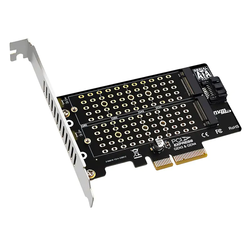 Simplecom NVMe and SATA SSD to PCIe x4 Expansion Card (EC412v2