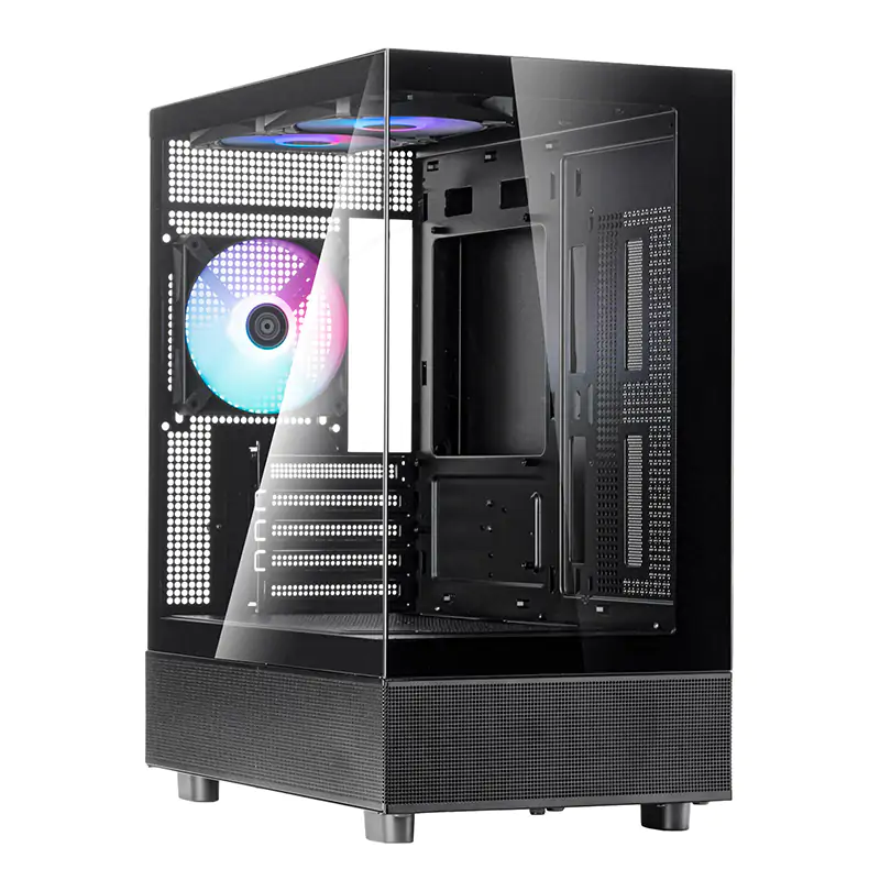 SilverStone LD04 ARGB USB Type C mATX Case Black (SST-LD04-B