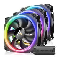 Antec Prizm 120mm ARGB 4-Pin Black PWM Fan - 3 Pack (PRIZM-120ARGB-3P)