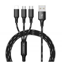 Mobile-Phone-Accessories-VRORKV-3-in-1-Multi-Charging-Cable-Nylon-Braided-1-2m-USB-To-Type-C-Lightning-Micro-Black-2
