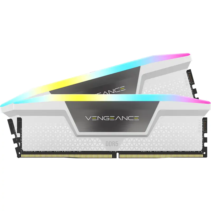 Corsair 32GB (2x16GB) CMH32GX5M2B6400C36W Vengeance RGB CL36 6400MHz DDR5 RAM - White