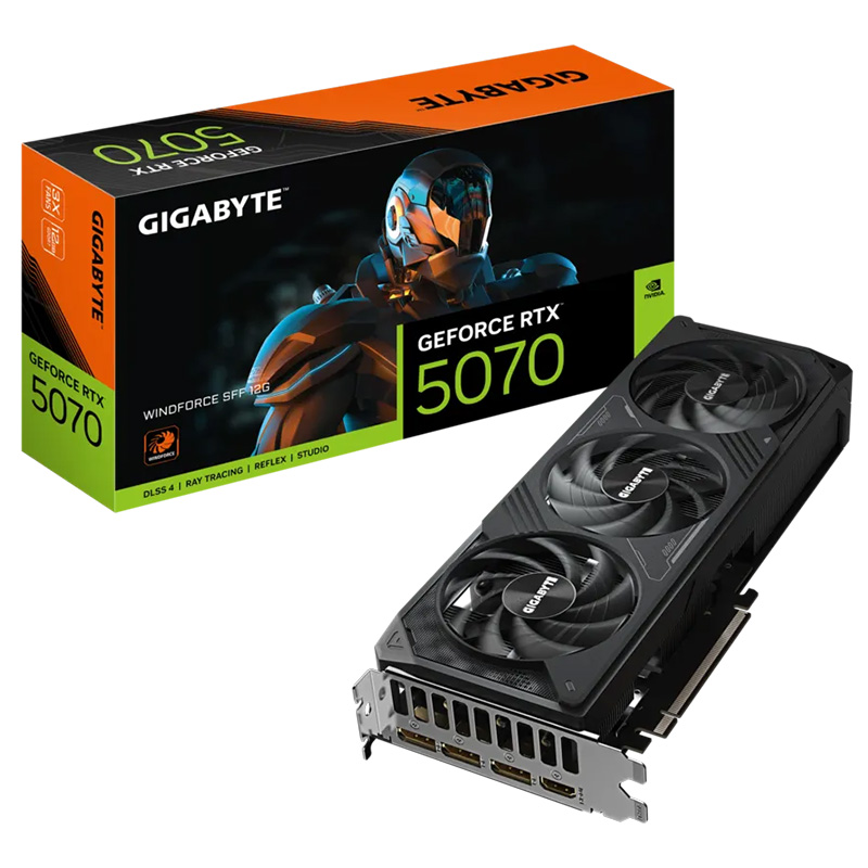 Gigabyte GeForce RTX 5070 WindForce SFF 12G Graphics Card (GV-N5070WF3-12GD)