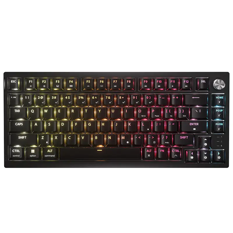 Corsair K65 Plus Wireless Tactile 75% RGB Mechanical Gaming Keyboard with MLX Fusion Tactile Switch - Tactile Black (CH-91D441F-NA)