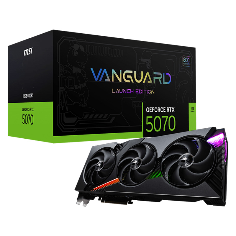 MSI GeForce RTX 5070 12G Vanguard SOC Launch Edition Graphics Card (GeForce RTX 5070 12G VANGUARD SOC LAUNCH EDITION)