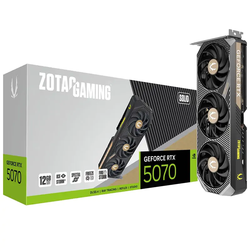 Zotac Gaming GeForce RTX 5070 Solid 12G Graphics Card (ZT-B50700D-10P)
