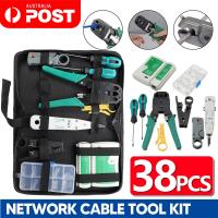 Network Tool Repair Kit, Ethernet LAN Network Cable Tester Computer Maintenance Coax Crimper Tool for RJ-45/11/12 Cat5/5e with Connector Accessories