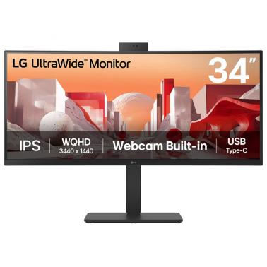 LG UltraWide 34in WQHD IPS Curved USB-C Webcam Monitor (34BA85QE-B) - OPENED BOX 86810