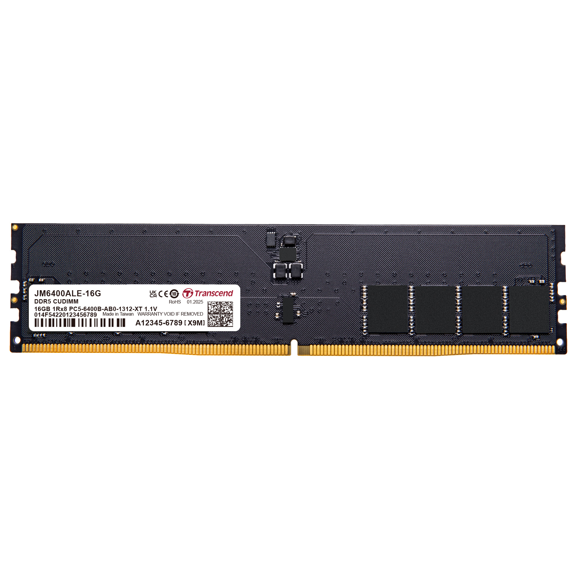 16GB JM DDR5 6400 CUDIMM 1Rx8 2Gx8 CL52 1.1V(JM6400ALE-16G)