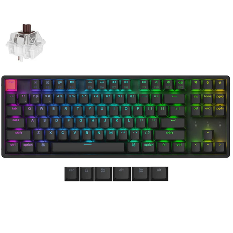 Keychron K8v2 Hot Swappable Wireless Mechanical Keyboard RGB Backlit Aluminium Frame - Keychron Super Brown Switch (KBKCK8JXJ3)