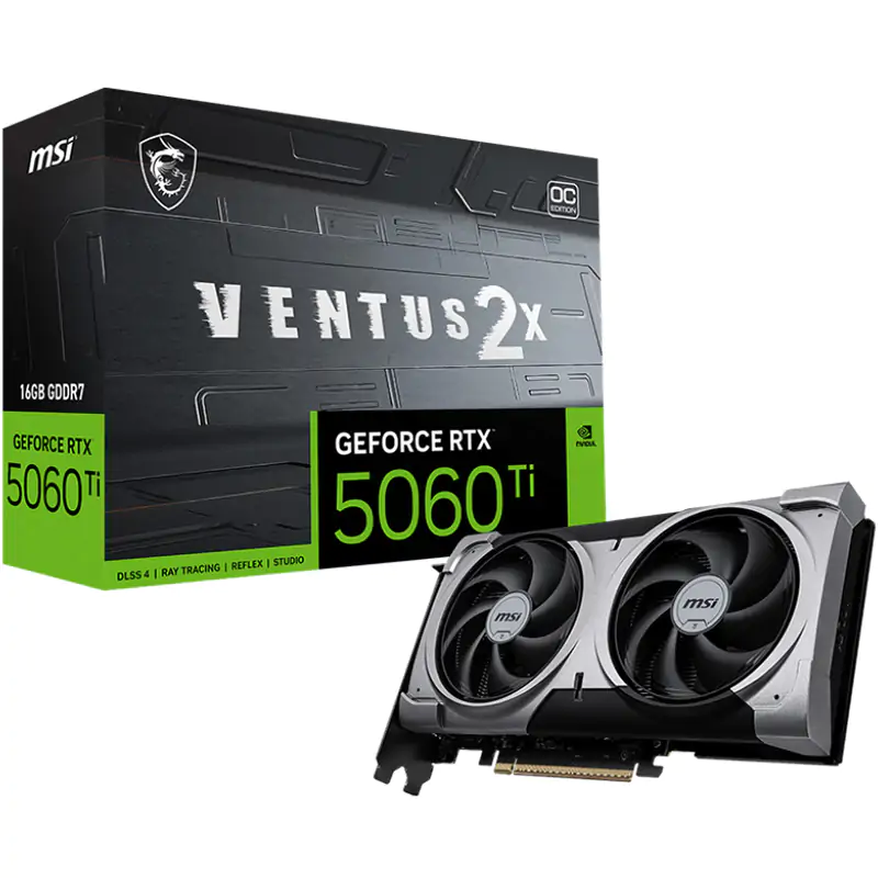 MSI GeForce RTX 5060 Ti 16G Ventus 2X OC Plus Graphics Card (GeForce RTX 5060 Ti 16G VENTUS 2X OC PLUS)