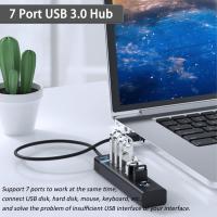 Powerboards-and-Adapters-USB-Hub-3-0-7-Ports-USB-Hub-Splitter-Extender-5Gbps-Data-with-4ft-Cable-for-Laptop-PC-MacBook-Surface-Pro-Windows-Flash-Drive-Mobile-HDD-1