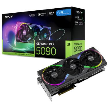 PNY GeForce RTX 5090 ARGB Epic-X Triple Fan OC 32G Graphics Card (VCG509032TFXXPB1-O) - OPENED BOX 90385