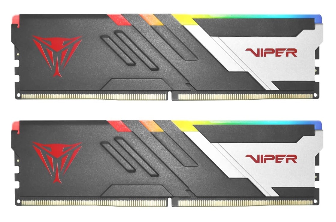 PATRIOT MEMORY VIPER VENOM DDR5 6000MT/s 48GB RGB (24GBx2) UDIMM Desktop Gaming Memory KIT- PVVR548G600C36K- Intel XMP 3.0 supported