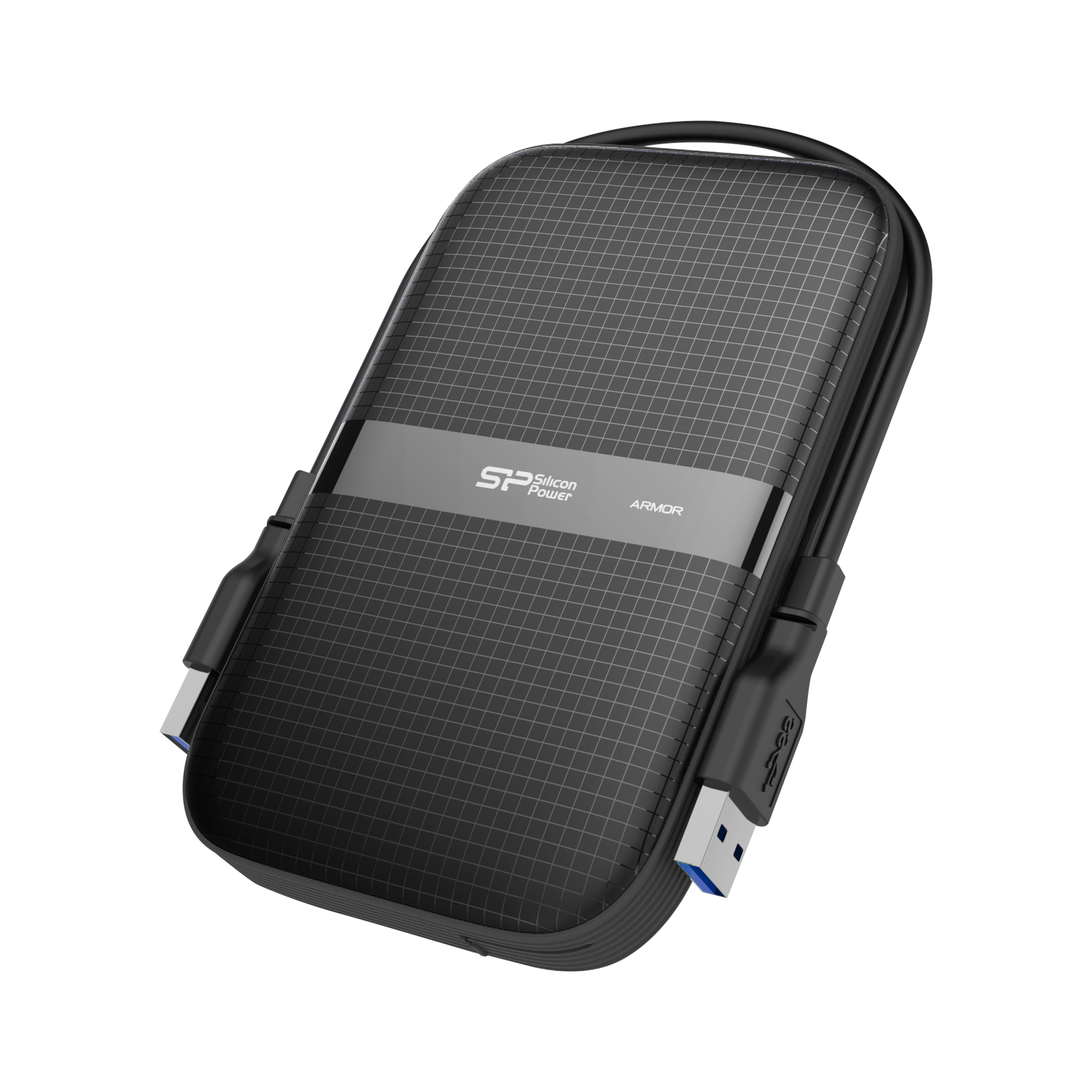 Silicon Power 2TB Armor A60 Rugged Shockproof & Water resistant Portable External Hard Drive USB 3.0 For PC,MAC,XBOX,PS4,PS5-Black, SZ020TBPHDA60S3AAU