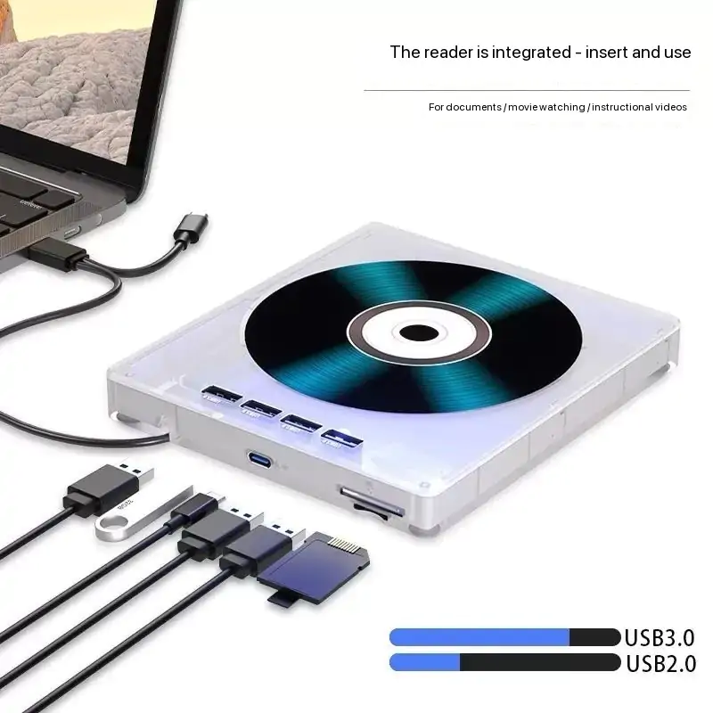 Multifunction External Optical Drive CD Recorder usb3.0DVD Disc Reading 