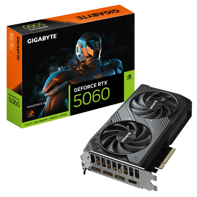 Gigabyte GeForce RTX 5060 WindForce 8G Graphics Card (GV-N5060WF2
