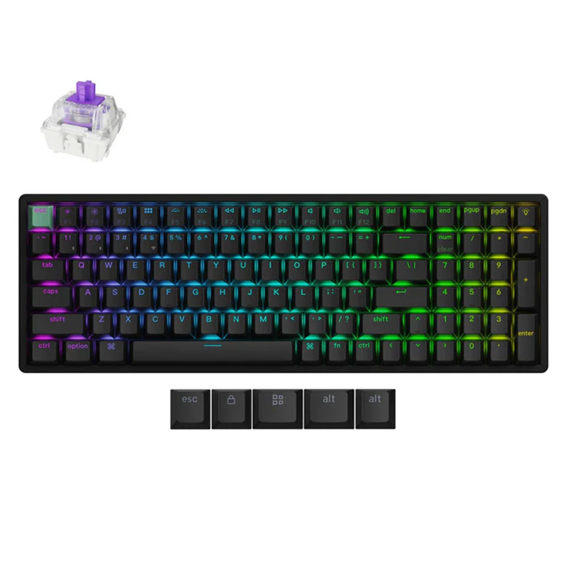 Keychron K4 HE Black QMK Wireless Magnetic Keyboard Standard Version Gateron Double-Rail - Nebula Switch (KBKCK4HJ1)