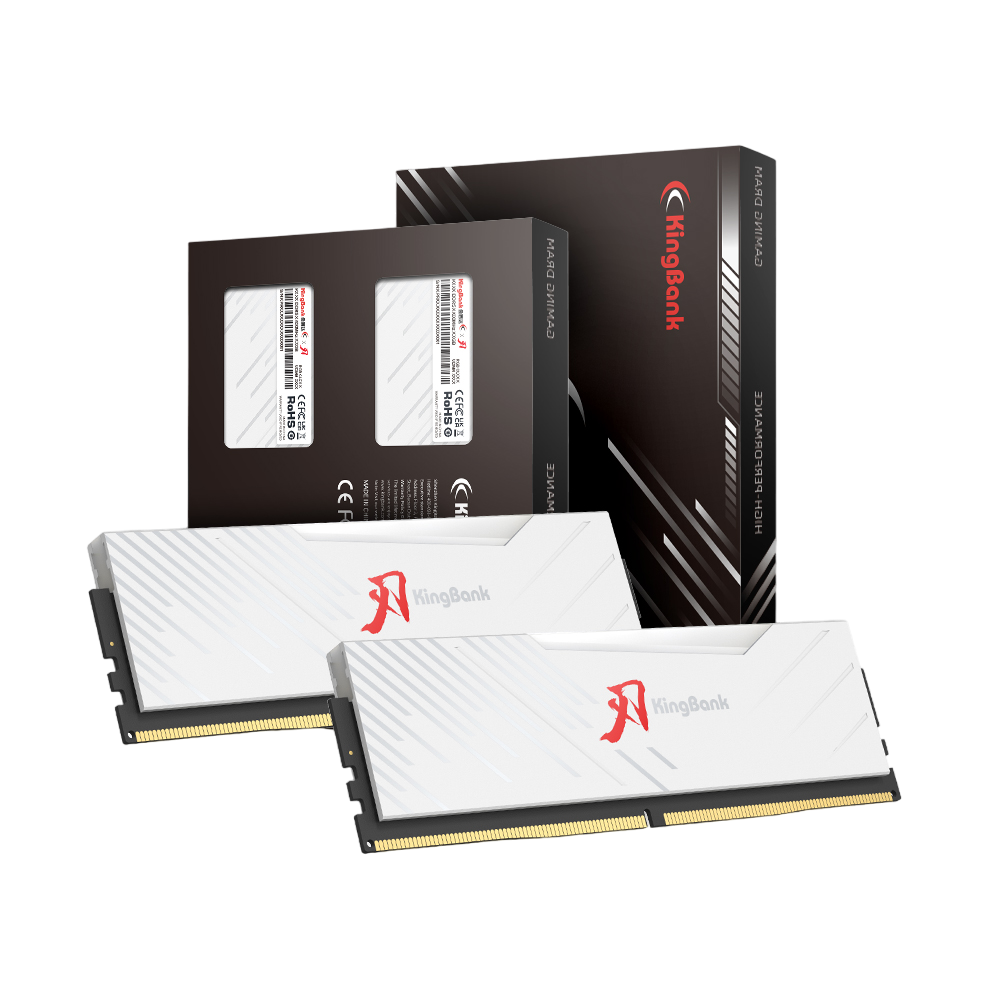 KingBank KRRW DDR5 6000MHz 16GB*2 UDIMM CL36 White RGB