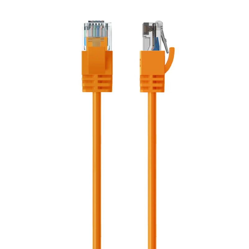 Cruxtec Ultra-Thin CAT6A UTP Ethernet Cable 3m - Orange (RF6A-030-OR)