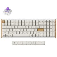Keychron K4 HE White QMK Wireless Magnetic Keyboard Side Wood Frame Edition Gateron Double-Rail - Nebula Switch (KBKCK4HQ1)