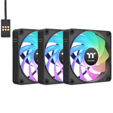 Thermaltake CT140 EX Reverse Blades ARGB 140mm PWM Black Fan - 3 Pack (CL-F193-PL14SW-A) - OPENED BOX 90681