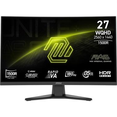 MSI MAG 27in WQHD Rapid VA 180Hz Adaptive-Sync Curved Gaming Monitor (MAG 275CQF E18) - OPENED BOX 90118