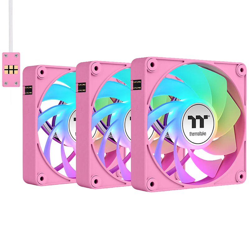 Thermaltake CT140 EX Reverse Blades ARGB 140mm PWM Pink Fan - 3 Pack (CL-F229-PL14PK-A)